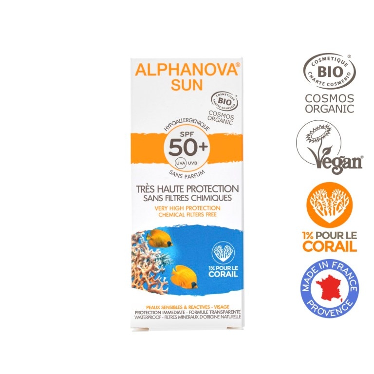 Protector solar facial ecológico SPF 50+ - Alphanova